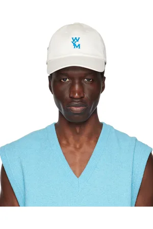 WOOYOUNGMI Men Caps - White Embroidered Cap