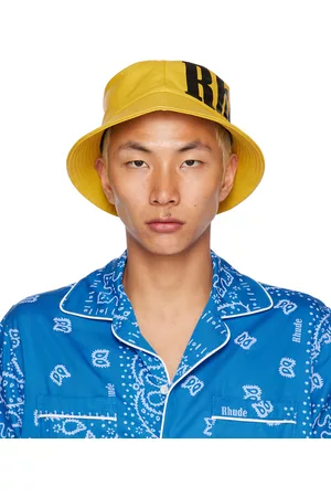 Rhude Yellow Printed Bucket Hat