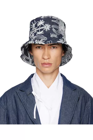 ENGINEERED GARMENTS Men Hats - Navy Embroidered Bucket Hat
