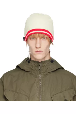 UNDERCOVER Off-White Striped Beanie