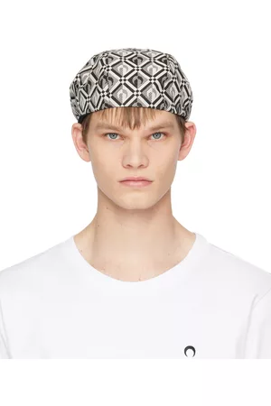 Marine Serre Black & White Moon Diamant Beret