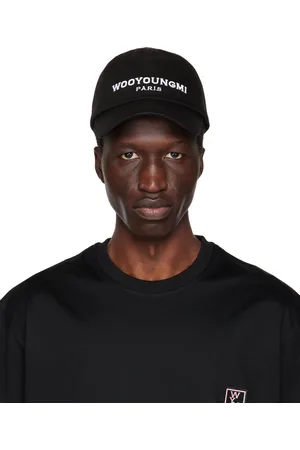 WOOYOUNGMI Black Embroidered Cap