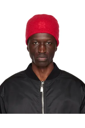 Givenchy Men Beanies - Red 4G Beanie