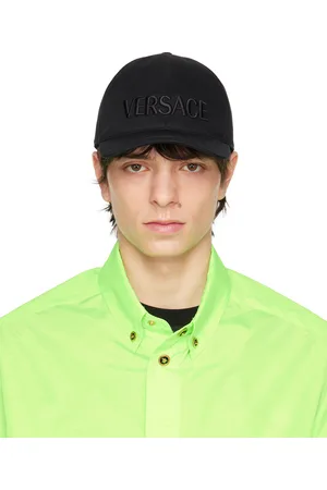 VERSACE Black Embroidered Cap