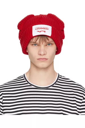 Charles Jeffrey Loverboy Men Beanies - Red Chunky Ears Beanie
