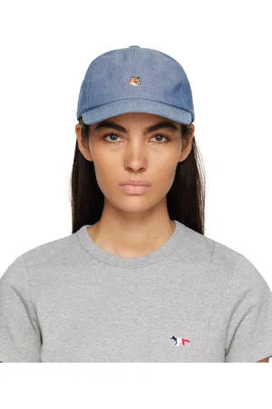Maison Kitsuné Women Caps - Blue Small Fox Head Cap