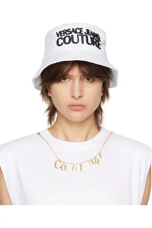 VERSACE White Embroidered Bucket Hat