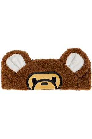 BAPE Headbands - Kids Brown Baby Milo Bear Headband