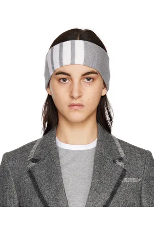 Thom Browne Women Headbands - Gray 4-Bar Headband