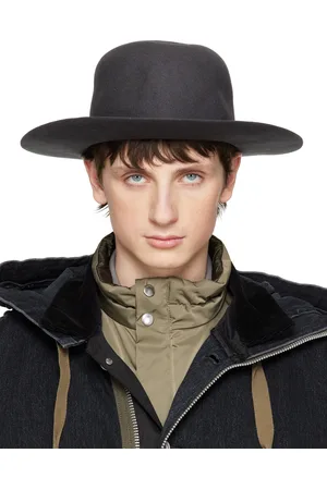 SACAI Gray Felted Structured Hat
