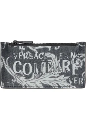 VERSACE Black Logo Couture Card Holder
