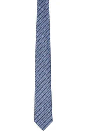 Z Zegna Blue Striped Tie
