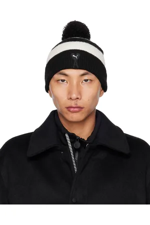 Ami Black & White Puma Edition Striped Beanie