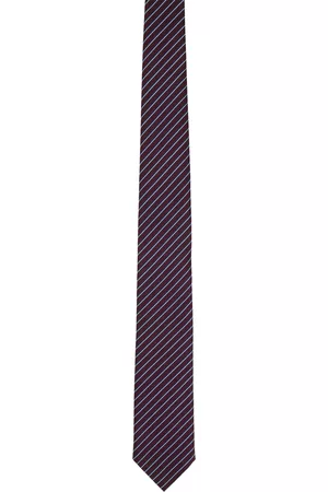 Z Zegna Men Neckties - Burgundy Striped Tie