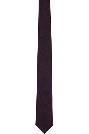 Z Zegna Purple & Navy Jacquard Tie