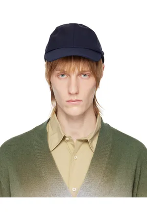 OFFICINE GENERALE Navy Water-Repellent Baseball Cap