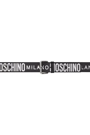 Moschino Black Printed Belt