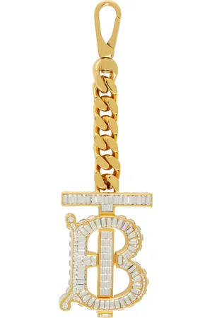 Burberry Gold Crystal-Cut Keychain