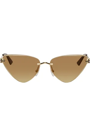 Cartier Gold Triangular Sunglasses