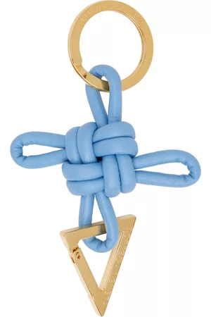 Bottega Veneta Blue Triangle Key Ring