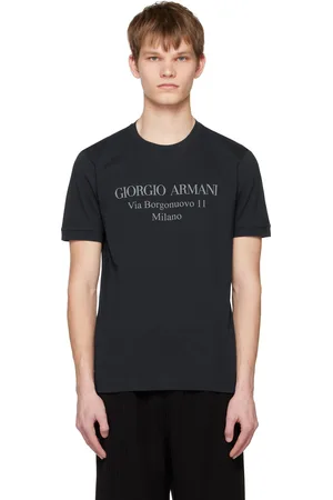 Armani Men T-shirts - Navy Printed T-Shirt