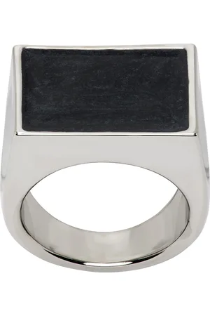 DRIES VAN NOTEN Silver & Black M Ring