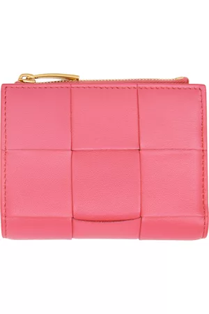 Bottega Veneta Pink Small Zip Wallet