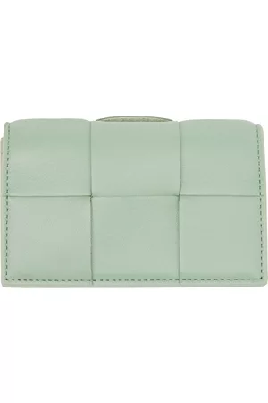 Bottega Veneta Green Intrecciato Card Holder