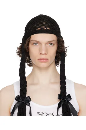 Anna Sui SSENSE Exclusive Black Braided Hair Hat