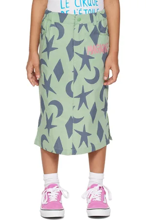 Jelly Mallow Kids Green 'Magique' Midi Skirt