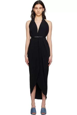 Alaïa Black Belted Maxi Dress