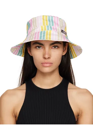 Ganni Multicolor Striped Tech Bucket Hat