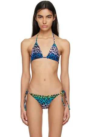 Ganni Multicolor Leopard Bikini Top