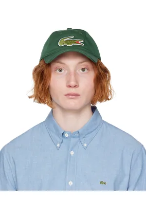 Lacoste Men Caps - Green Embroidered Cap