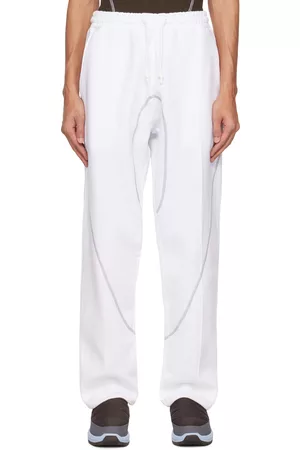 Saul Nash Men Loungewear - White Overlock Stitch Lounge Pants