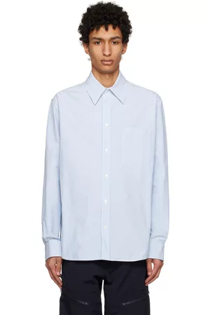 Bottega Veneta Blue & White Striped Shirt
