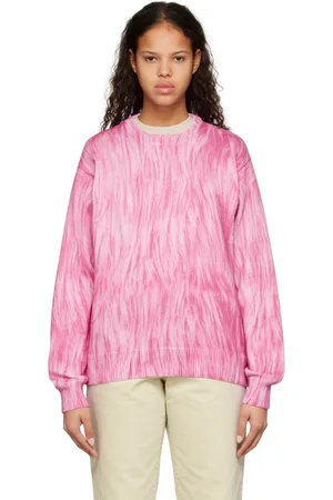 STUSSY Pink Printed Fur Sweater