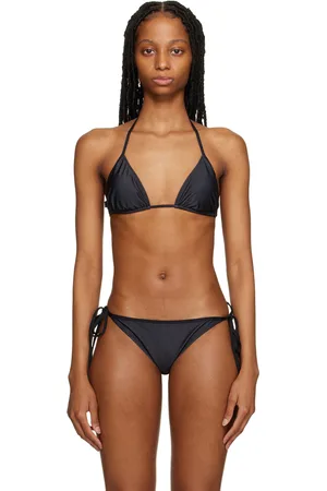 Ganni Black Halter Bikini Top