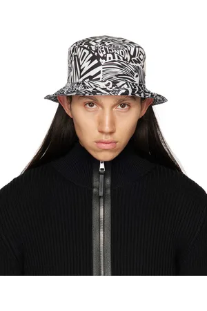 Moncler Men Hats - Black & White Graphic Bucket Hat