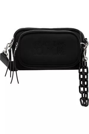 VERSACE Black Two-Compartment Pouch