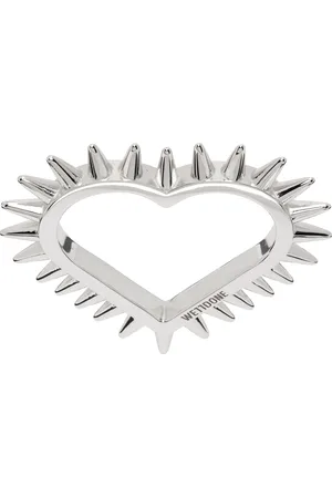 We11 Done Silver Small Spike Heart Ring
