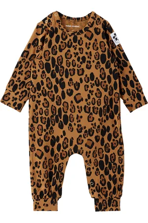 Mini Rodini Baby Tan Leopard Jumpsuit