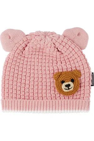 Moschino Baby Pink Teddy Bear Beanie