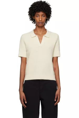 Sunspel Off-White Textured Polo