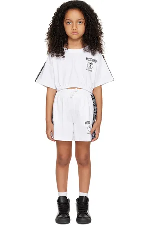 Moschino Kids White Double Question Mark T-Shirt & Shorts Set