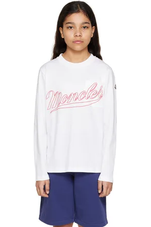 Moncler Kids White Patch Long Sleeve T-Shirt