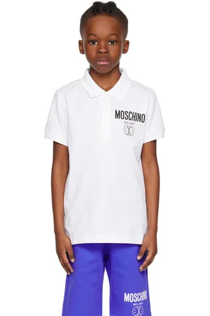 Moschino Kids White Double Smiley Polo