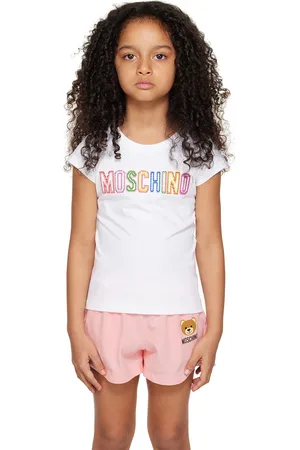 Moschino Kids White Embroidery T-Shirt