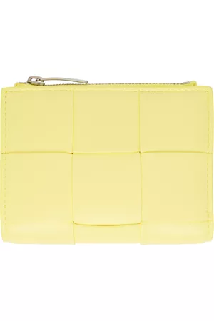 Bottega Veneta Yellow Zip Bifold Wallet