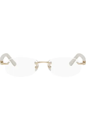 Cartier White Oval Glasses
